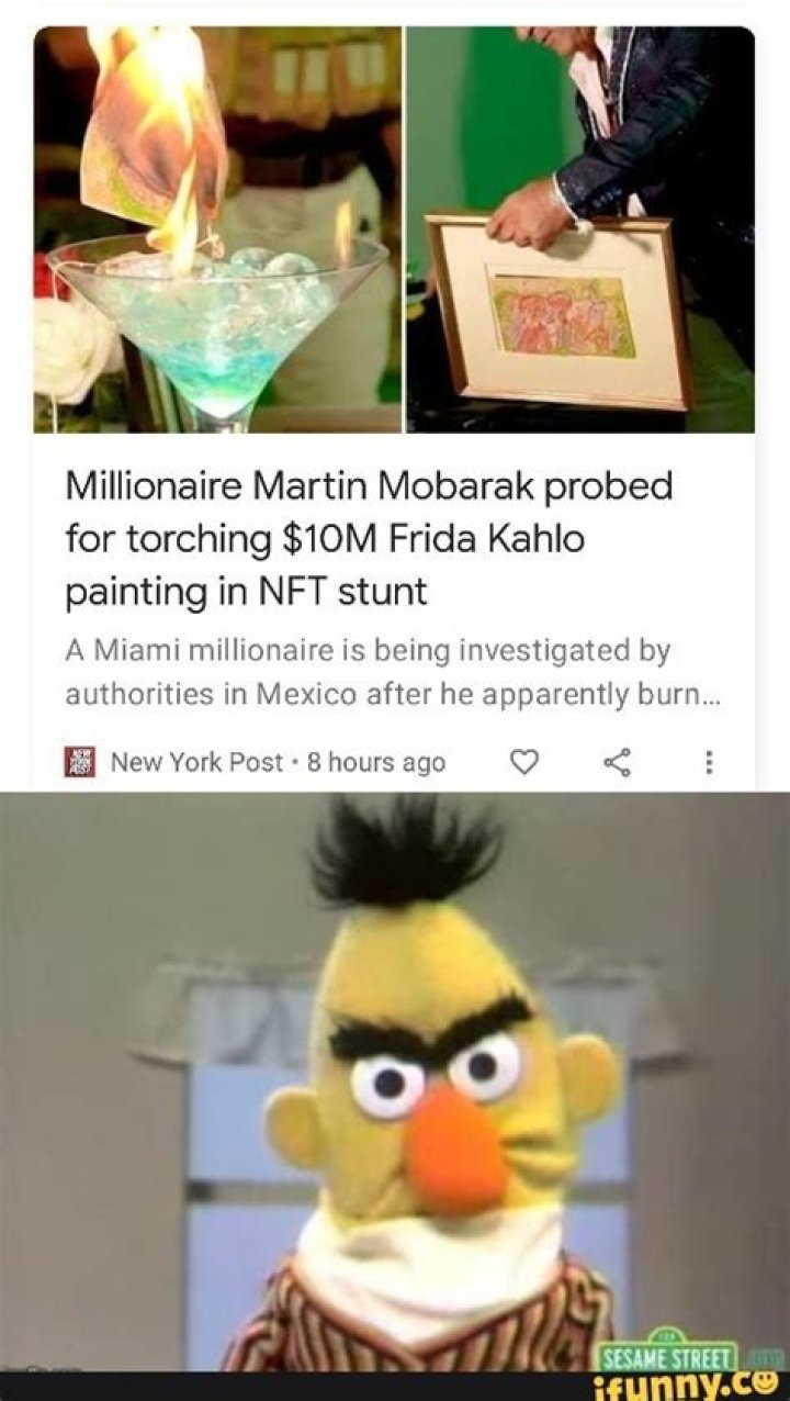 
Millionaire Martin Mobarak probed for torching $10M Frida Kahlo painting in NFT stunt 